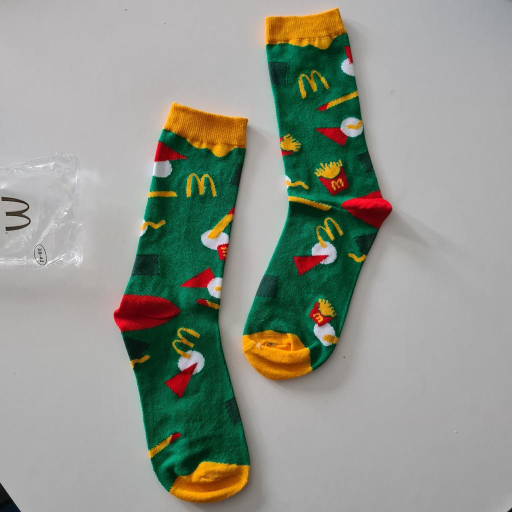 Groene gele rode macdonalds sokken, Sokken en Kniesokken, Ophalen of Verzenden, Zo goed als nieuw, Maat 39 t/m 42