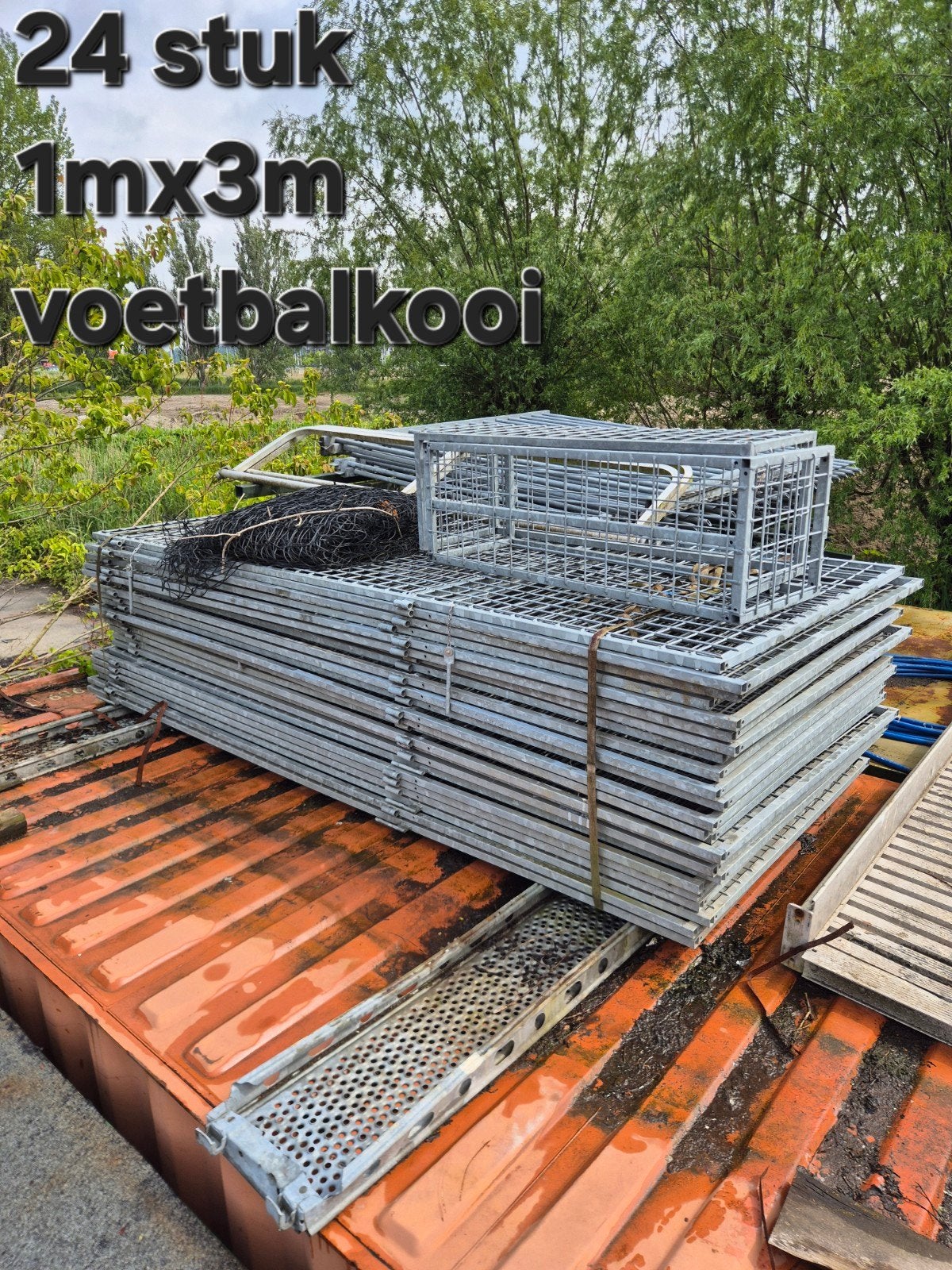 Voetbalkooi - 24 stuks 1x3m panelen, Ophalen of Verzenden