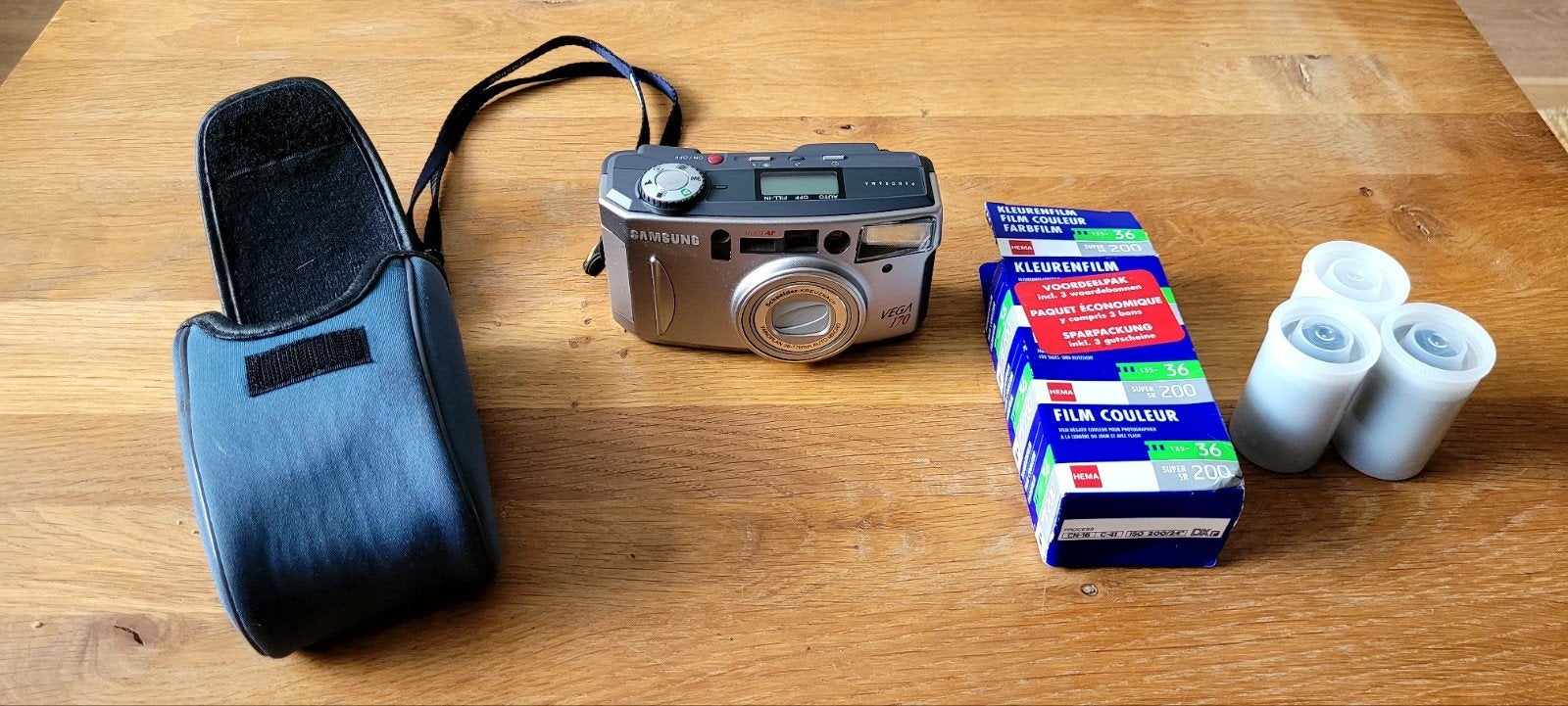 Samsung Vega 170 Multi AF Camera met film en tasje, Ophalen of Verzenden, Gebruikt, Compact, Samsung