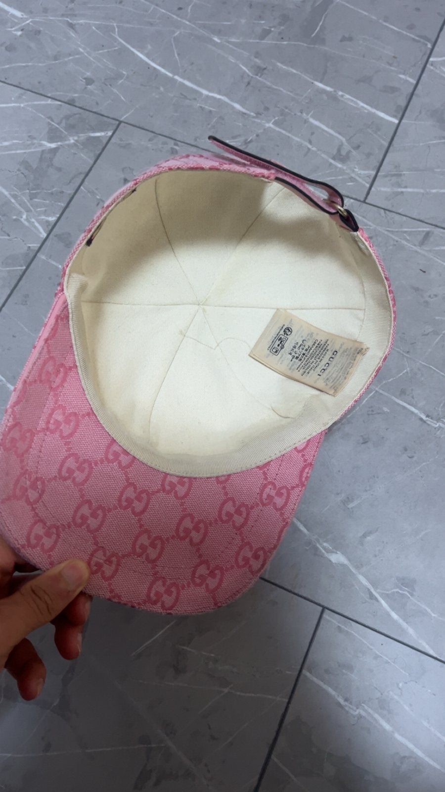 Roze Gucci Pet met GG-Monogram, Ophalen, Gedragen, One size fits all, Pet