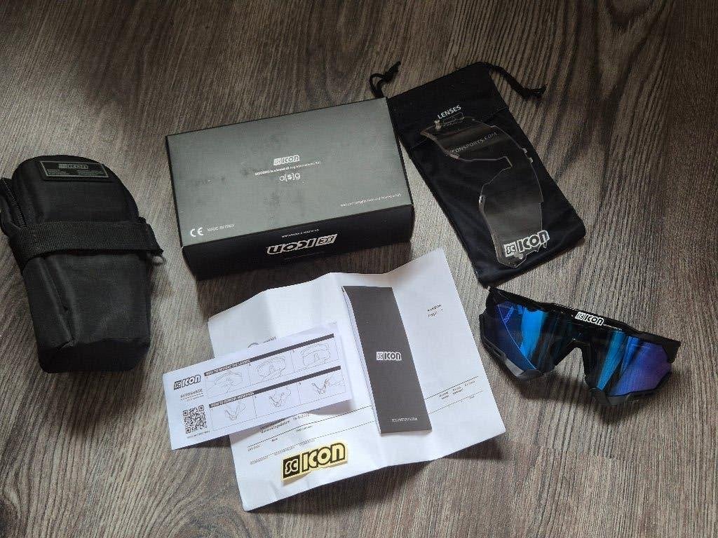 Scicon Aeroshade Fietsbril – Zwart Gloss / Multimirror Blauw, Sieraden, Tassen en Uiterlijk, Overige merken, Zonnebril, Zwart