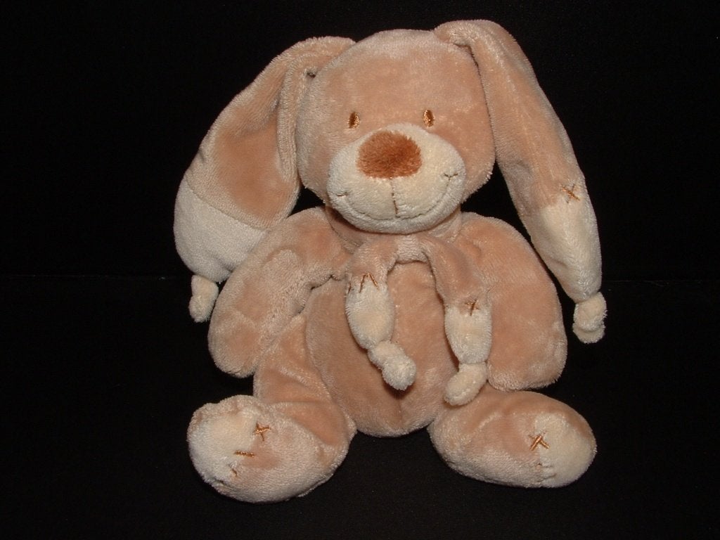 NICOTOY KONIJN KLEINE UITVOERING VELOURS BEIGE MET, Kinderen en Baby's, Verzenden, Nieuw, Overige typen