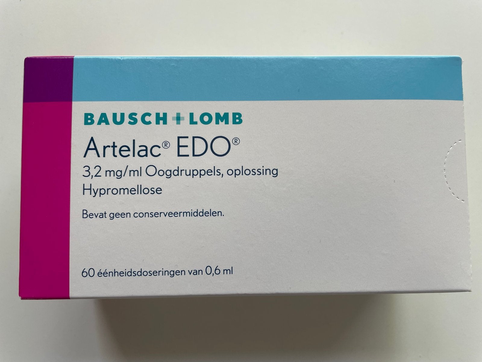 Bausch + Lomb Artelac Edo Oogdruppels 60 x 0,6 ml, Sport en Fitness, Gezondheidsproducten en Wellness, Ophalen of Verzenden, Nieuw