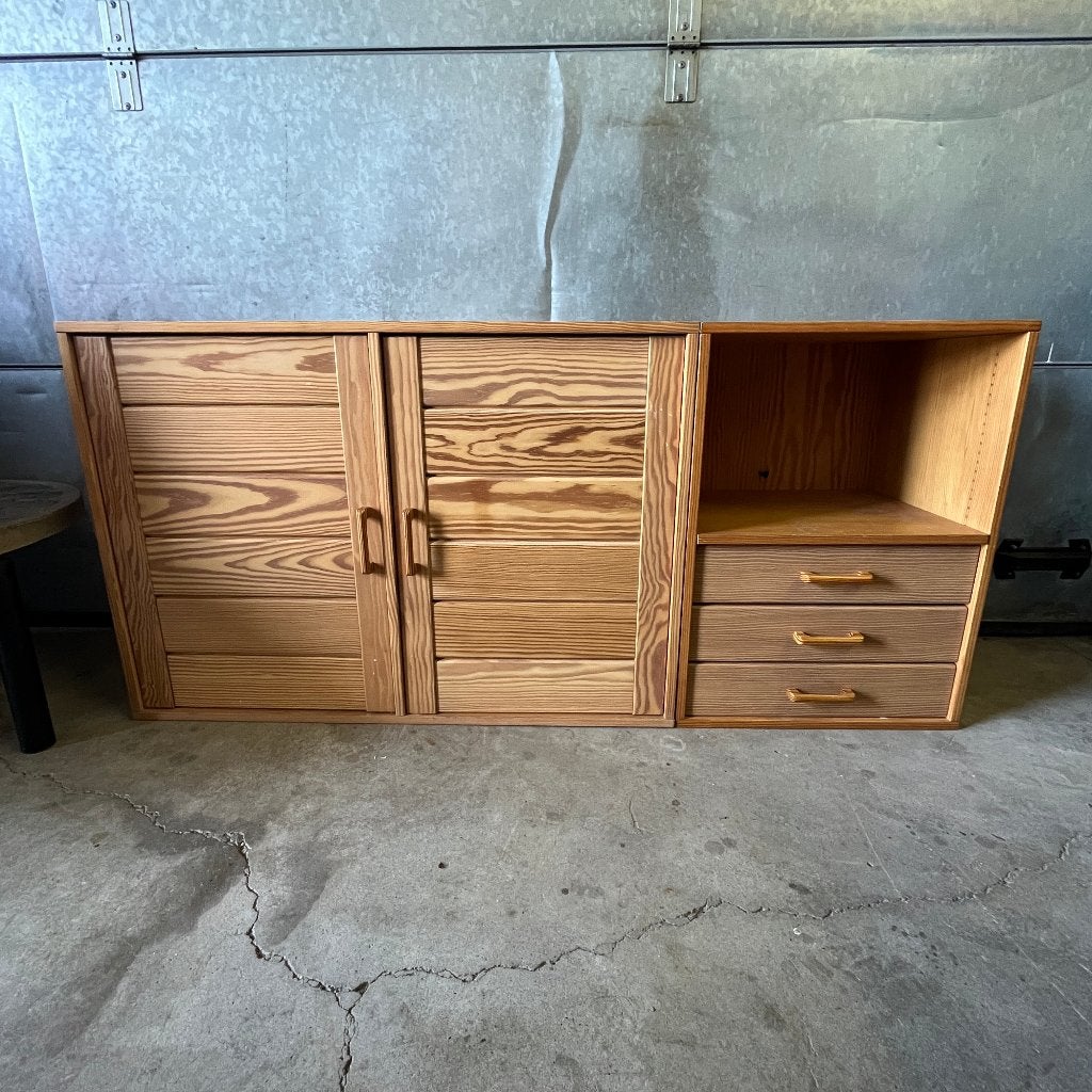 Deens design grenen dressoir en ladenkast, Ophalen, Gebruikt, Grenen, 25 tot 50 cm