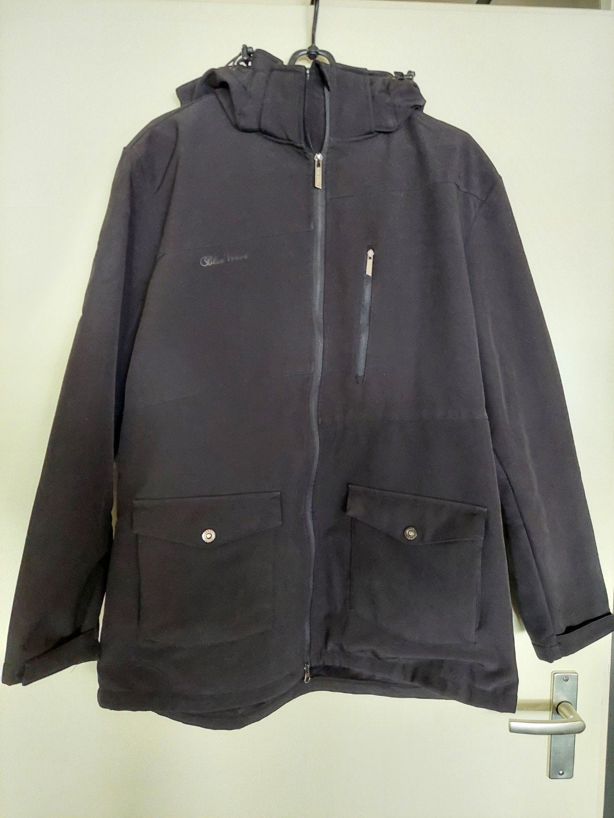 Dames jas Blue Wave maat 46, Kleding | Dames, Grote Maten, Verzenden, Zo goed als nieuw, Zwart, Jas of Mantel