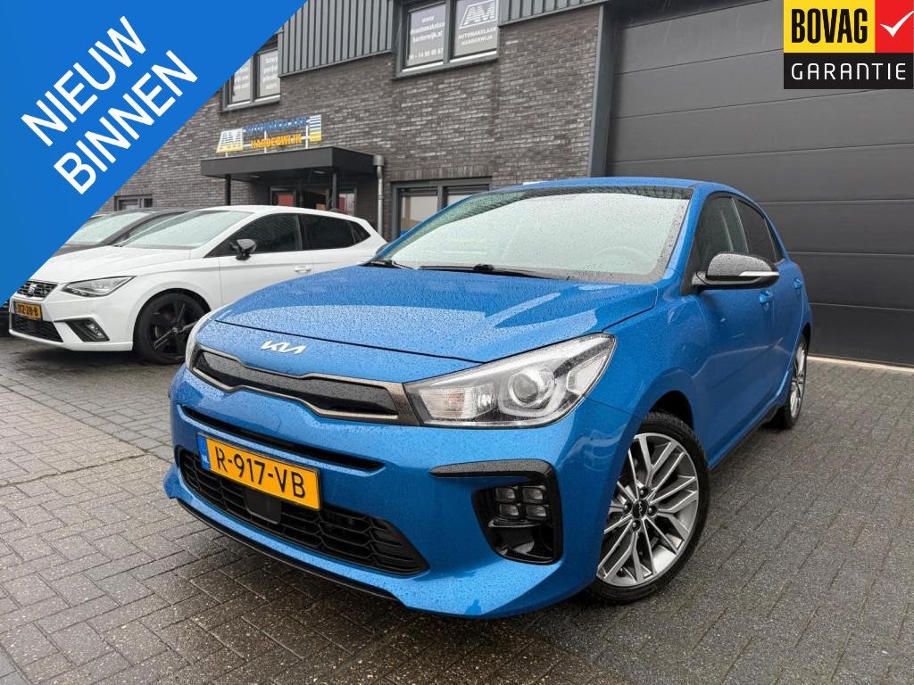 Kia Rio 1.0 T-GDi MHEV GT-Line | 1E EIGENAAR | 3/6/12MND GAR, Auto's, Voorwielaandrijving, Gebruikt, Euro 6, Blauw