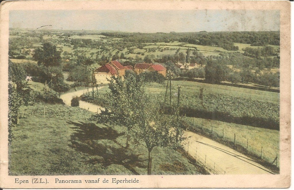 Oude Ansichtkaart Epen (Z.L.) Panorama vanaf de Eperheide, Ophalen of Verzenden, 1940 tot 1960, Gelopen, Limburg