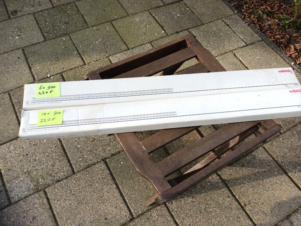 MARKLIN K RAILS 16 X 2205   LANGE 2205  90 CM, Wisselstroom, Rails, Ophalen of Verzenden, Zo goed als nieuw