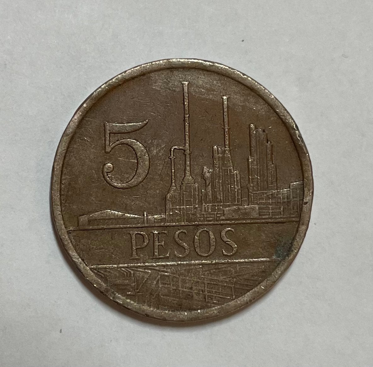 5 pesos Colombia 1980, Ophalen of Verzenden, Zuid-Amerika