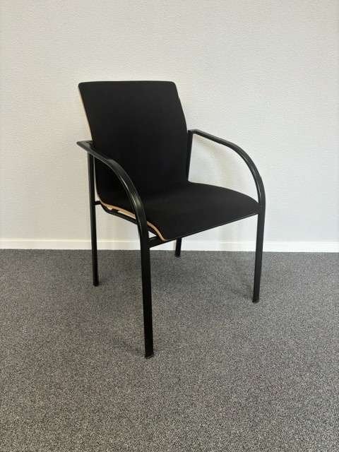 Vergaderstoelen Kembo Kion zwart (stof grof) meerdere op VR!, Niet ingevuld, Gebruikt, Zwart, Niet ingevuld