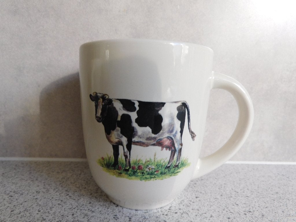 Mok 9x8 cm. Koe, Overige merken, Landelijk/Boerenbont, Zo goed als nieuw, Aardewerk