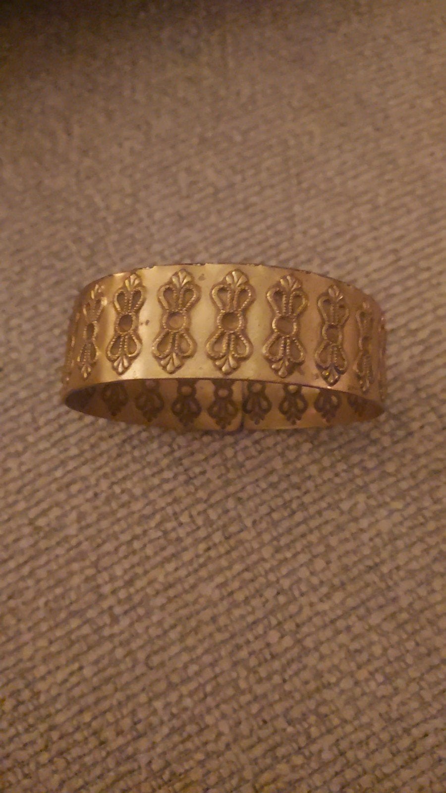 vajra cuff  koperen armband, Ophalen of Verzenden, Gebruikt, Goud