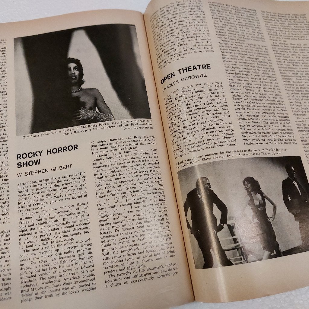 Rocky Horror Show UK MAGAZINE Plays and Players 1973, Gebruikt, Verzenden, NvT, Plays and Players