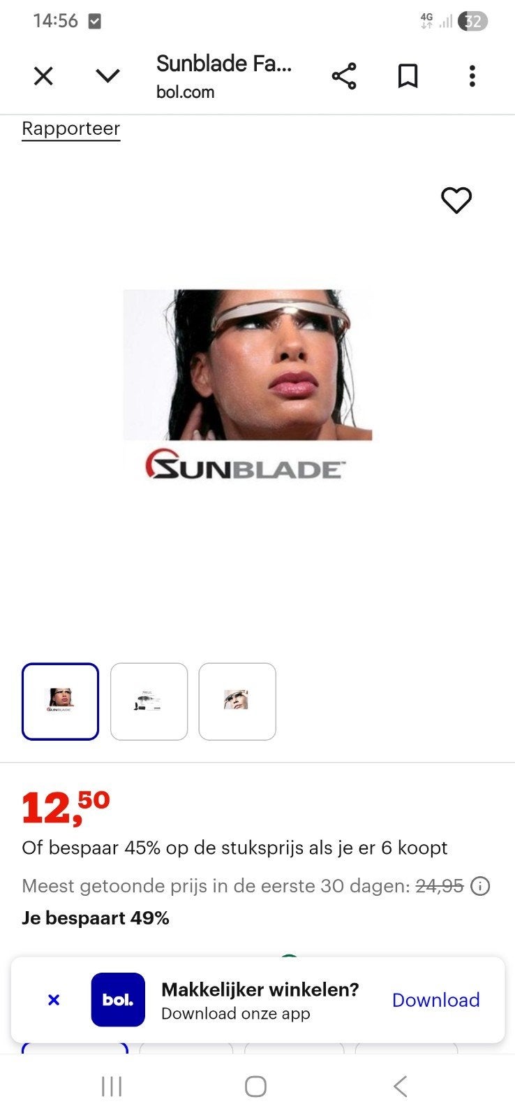 Sunblade zonnebril voor het fietsen, Ophalen of Verzenden