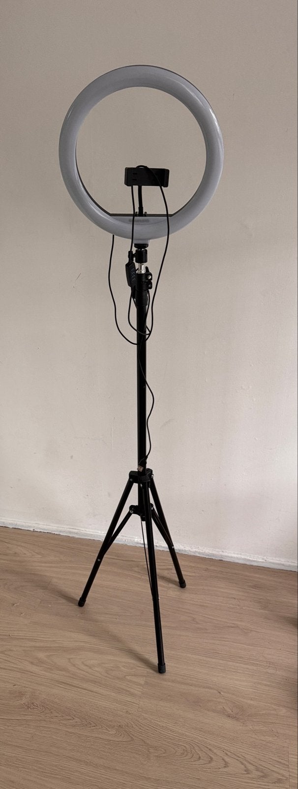 Ringlamp met statief en telefoonhouder, Overige merken, Belichting, Ophalen, Zo goed als nieuw