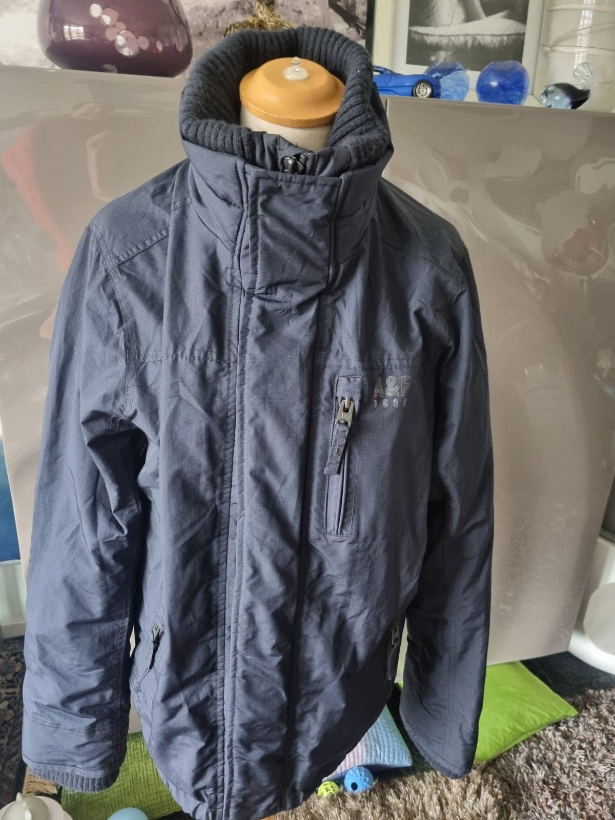 Abercrombie & Fitch jas, maat M, zwart, uitmuntende conditie, Maat 48/50 (M), Zwart, Ophalen of Verzenden, Zo goed als nieuw