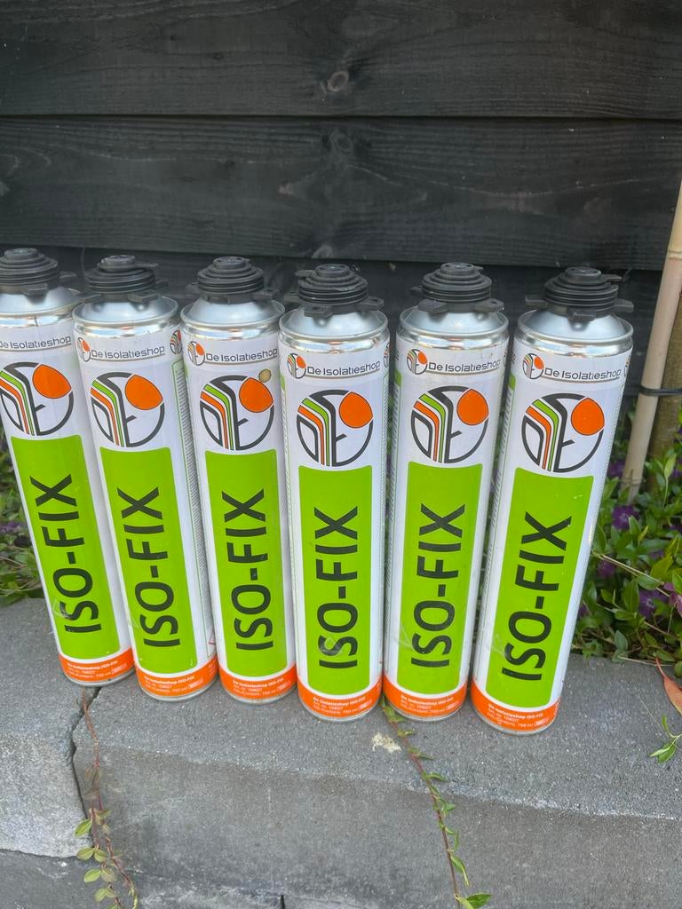 6 bussen ISO-FIX 750 ml lijm, Doe-het-zelf en Verbouw, Isolatie en Afdichting, Minder dan 4 cm, Overige materialen, Nieuw, Ophalen of Verzenden
