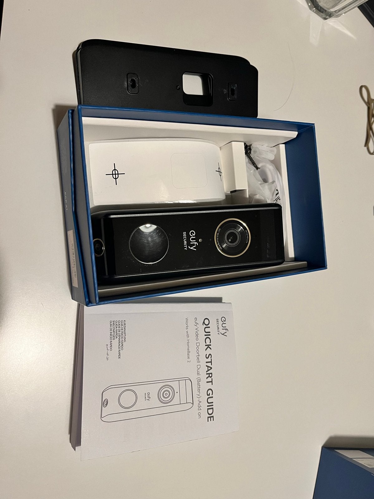 Eufy Video Deurbel Dual 2K (Batterij) - Add-on, Ophalen of Verzenden, Bewegingsdetectiesensor, Zo goed als nieuw, Draadloos