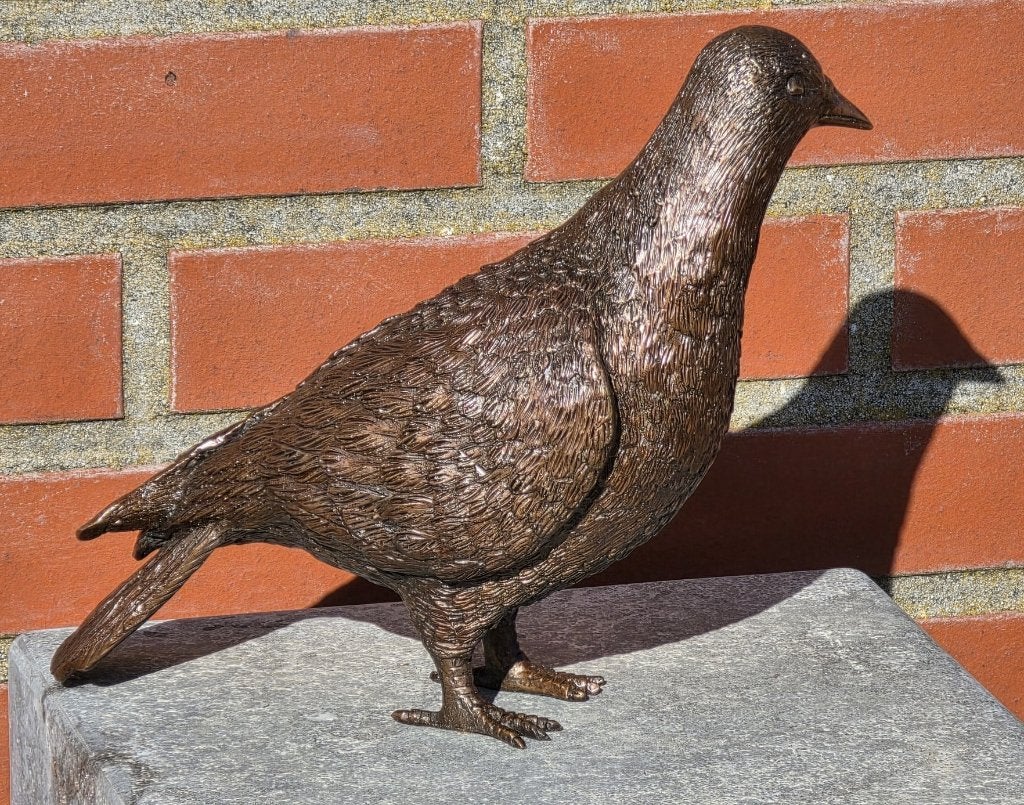 DUIF / BRONZEN TUINBEELD, Nieuw, Info@huisentuindecoratiemarie.nl, Huis en tuin decoratie marie, Dierenbeeld