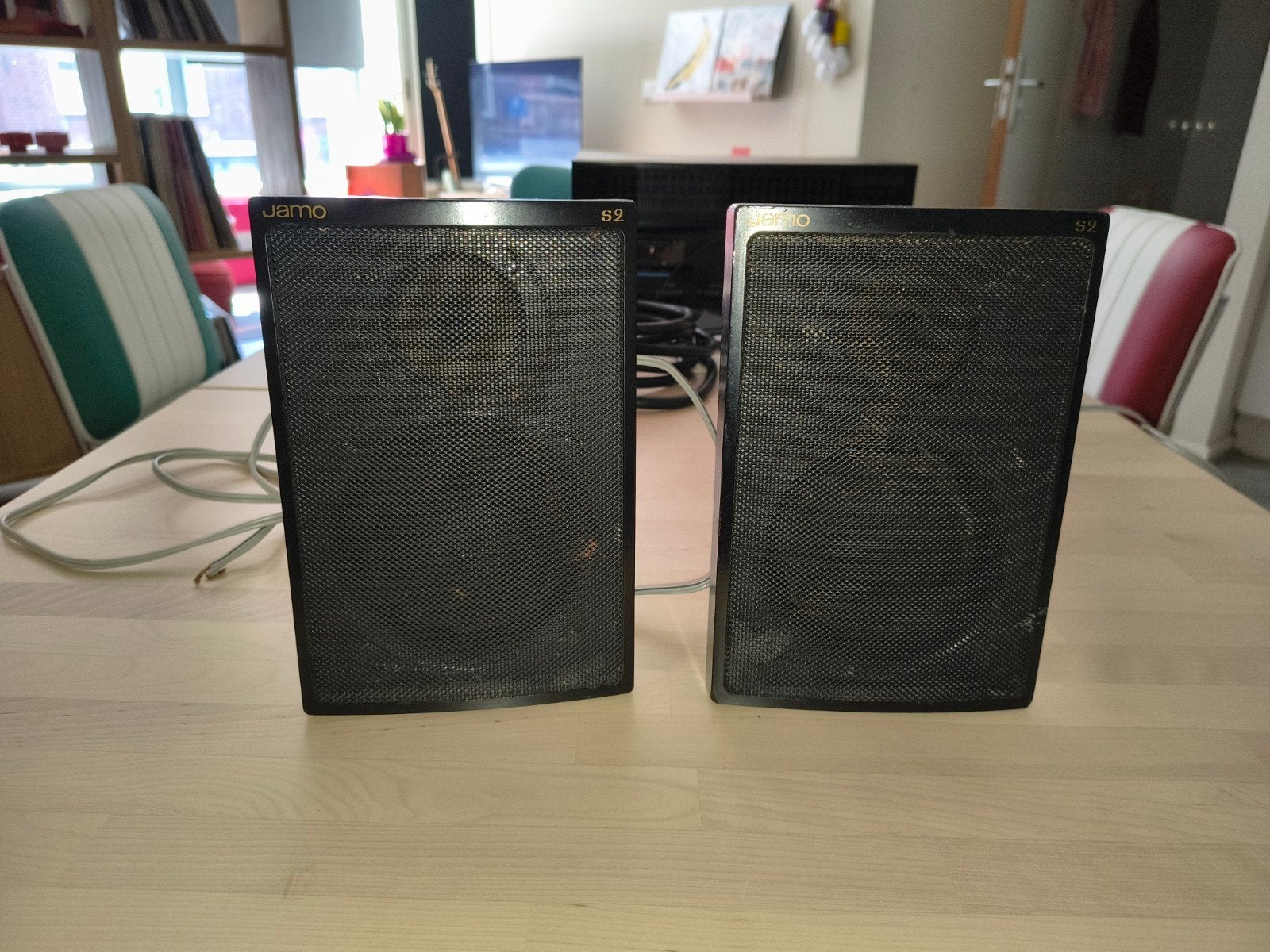 Jamo S2 boekenplank speakers - Compact en helder geluid, Audio, Tv en Foto, Luidsprekers, Ophalen, Gebruikt, Minder dan 60 watt