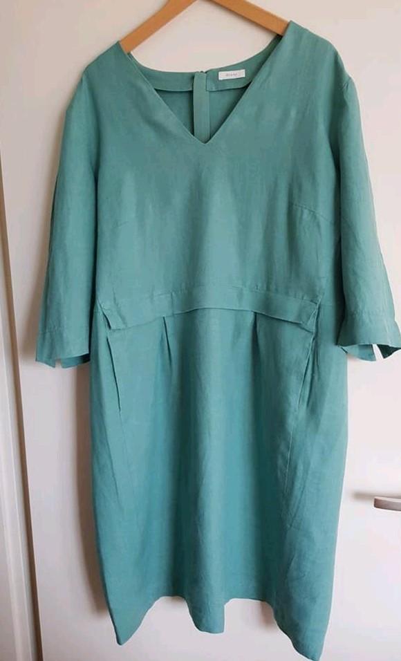 Riani zeegroene linnen jurk maat 46, Riani, Maat 46/48 (XL) of groter, Ophalen of Verzenden, Zo goed als nieuw