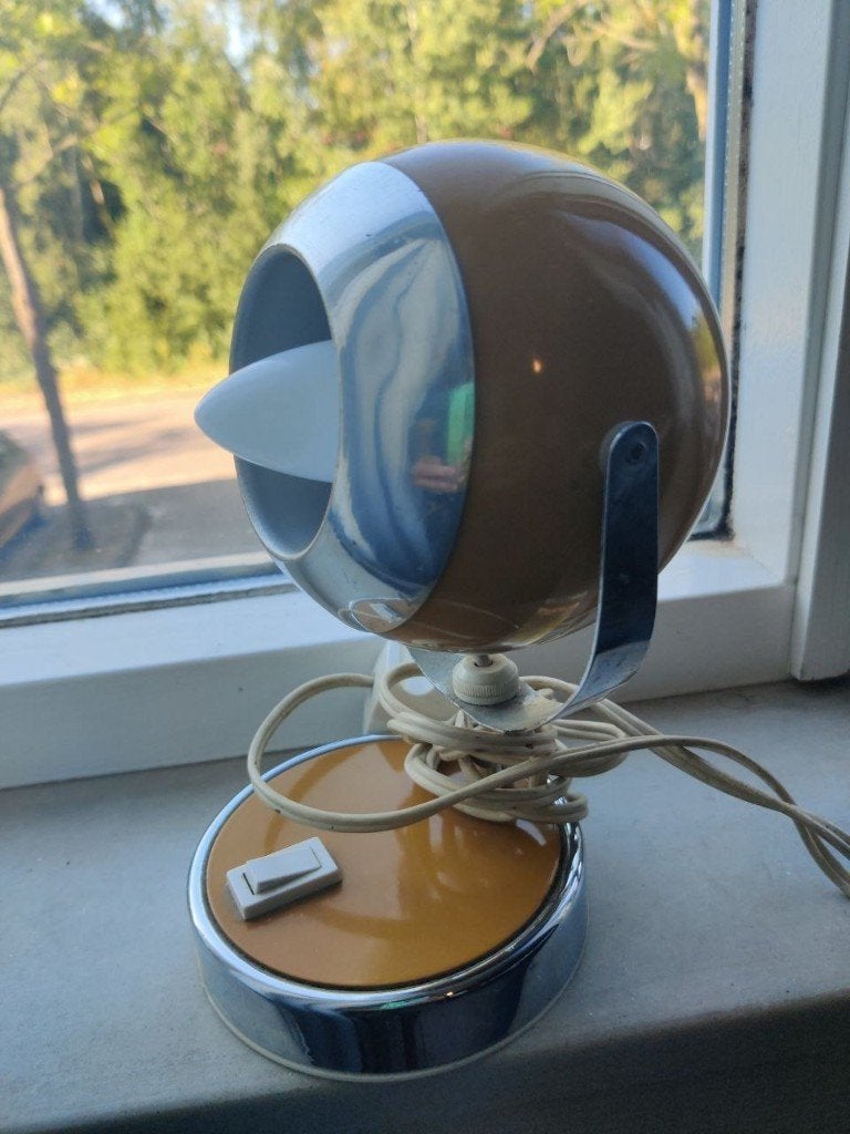 Vintage Space Age Eyeball lamp jaren 60/70, Ophalen of Verzenden, Gebruikt, Minder dan 100 cm