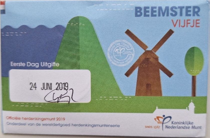 Coincard 2019 - Het Beemster Vijfje - EDU, Verzenden, Overige landen, 5 euro, Setje