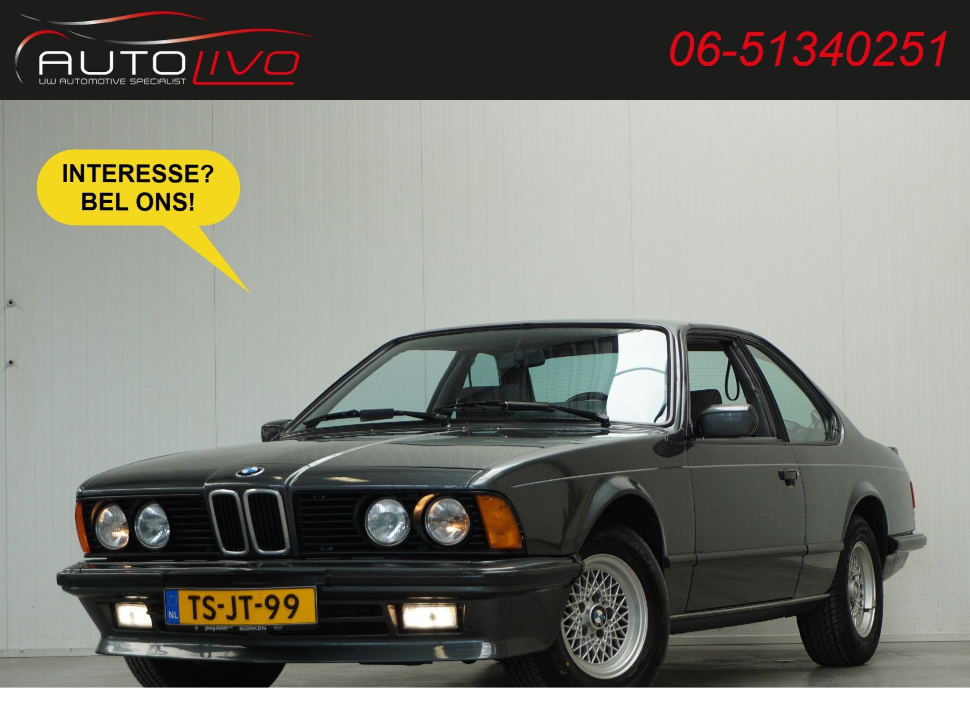 BMW 6 Serie 635 CSi Shadowline. LIEFHEBBERS AUTO! 23 JAAR GE, Auto's, Oldtimers, Dealer onderhouden, 4 stoelen, 218 pk, Bedrijf