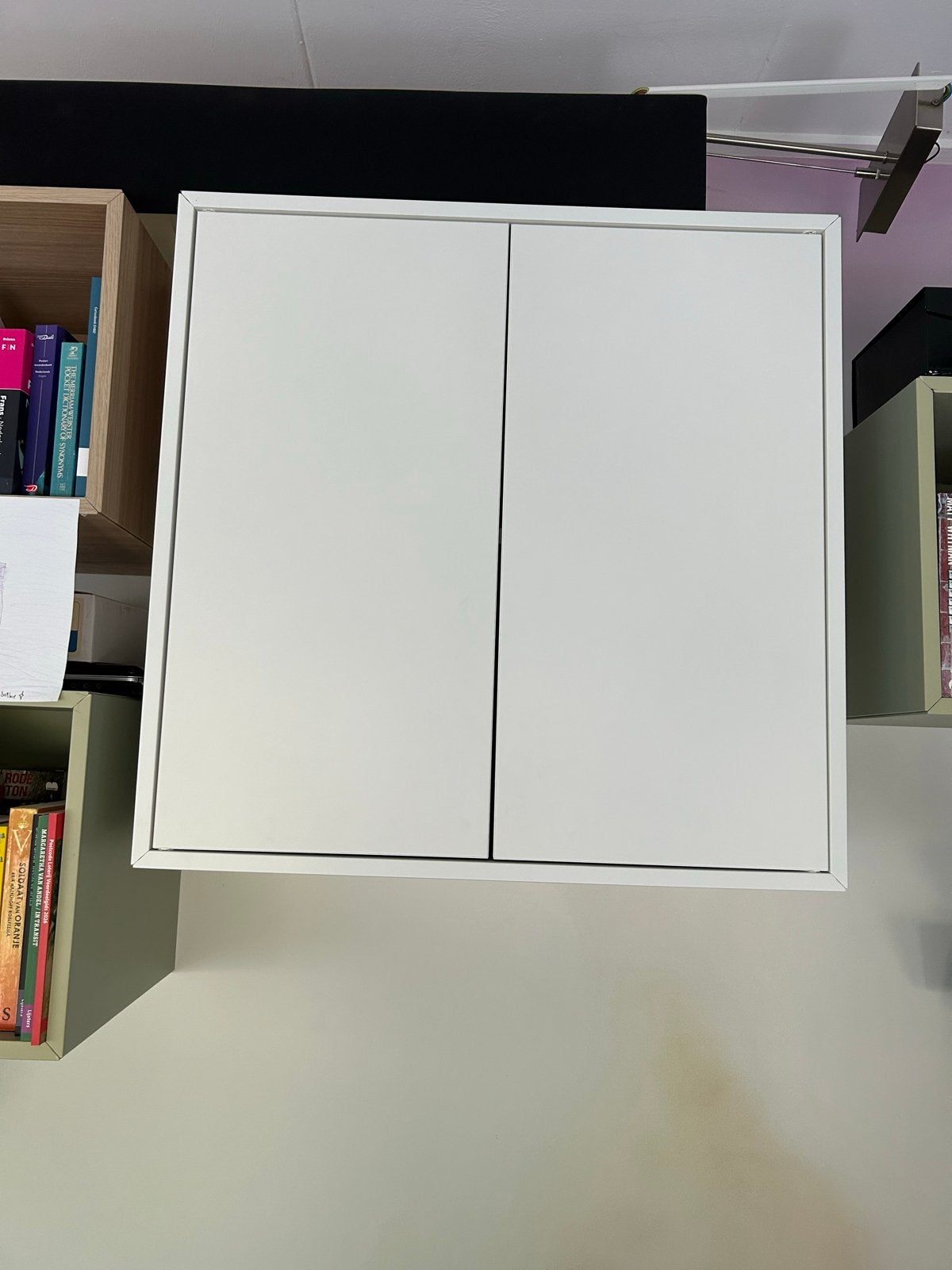 Witte wandkast type Eket met 1 plank, Huis en Inrichting, Ophalen, Zo goed als nieuw