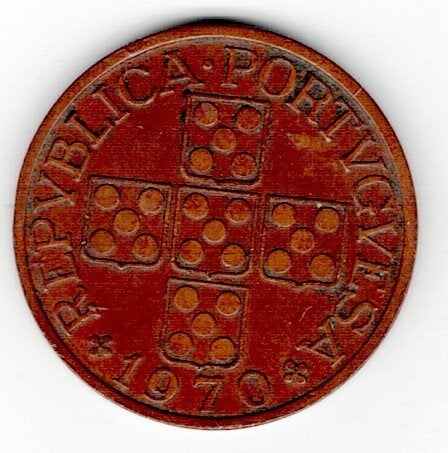 26-1661 Portugal 1 escudo 1970, Postzegels en Munten, Munten | Europa | Niet-Euromunten, Ophalen of Verzenden, Overige landen