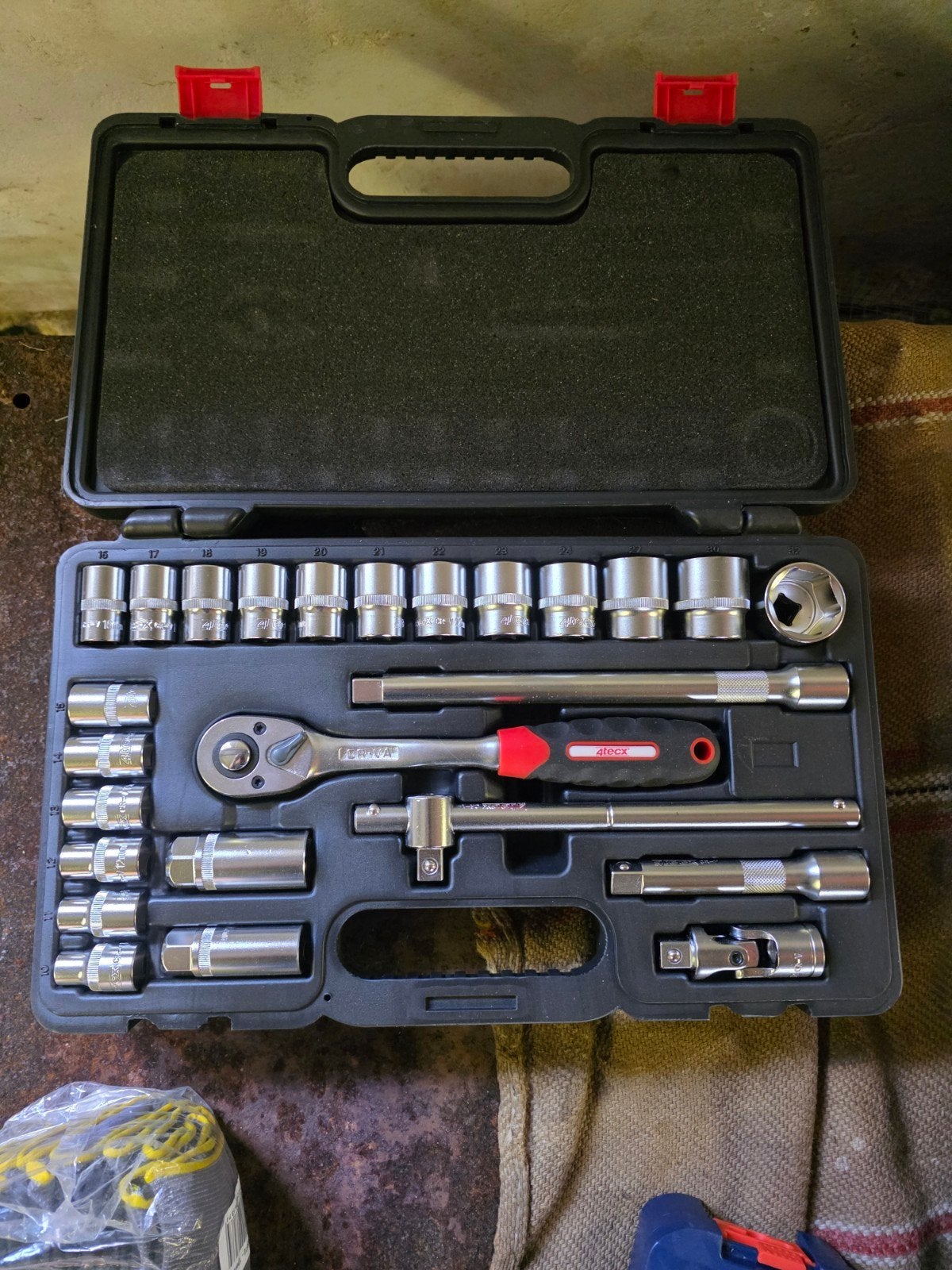 Nieuwe Doppenset 4Tecx 1/2″ 25-delig Chroom-vanadium staal, Ophalen of Verzenden, Nieuw