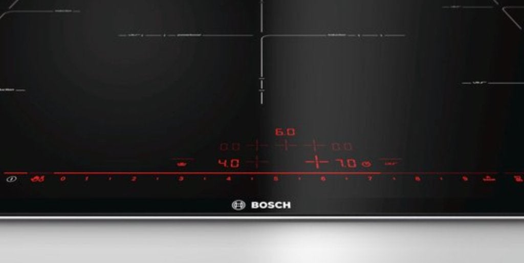 Bosch inductie kookplaat, Witgoed en Apparatuur, Kookplaten, Ophalen, 4 kookzones, Zo goed als nieuw, Energieklasse A of zuiniger