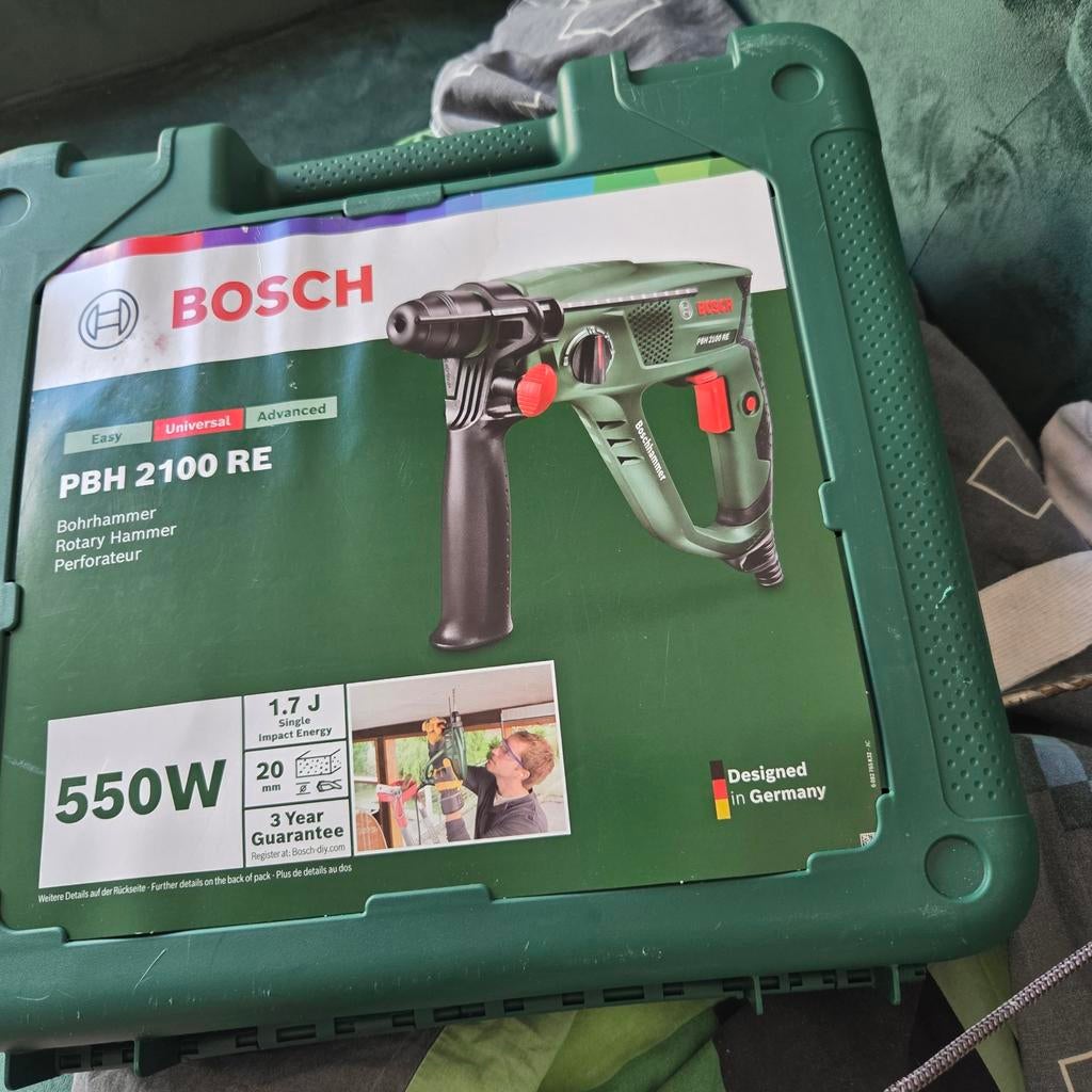 Bosch PBH 2100 RE Boorhamer - 550W, Boor- en/of Breekhamer, Ophalen of Verzenden, Zo goed als nieuw, Klopboormechanisme