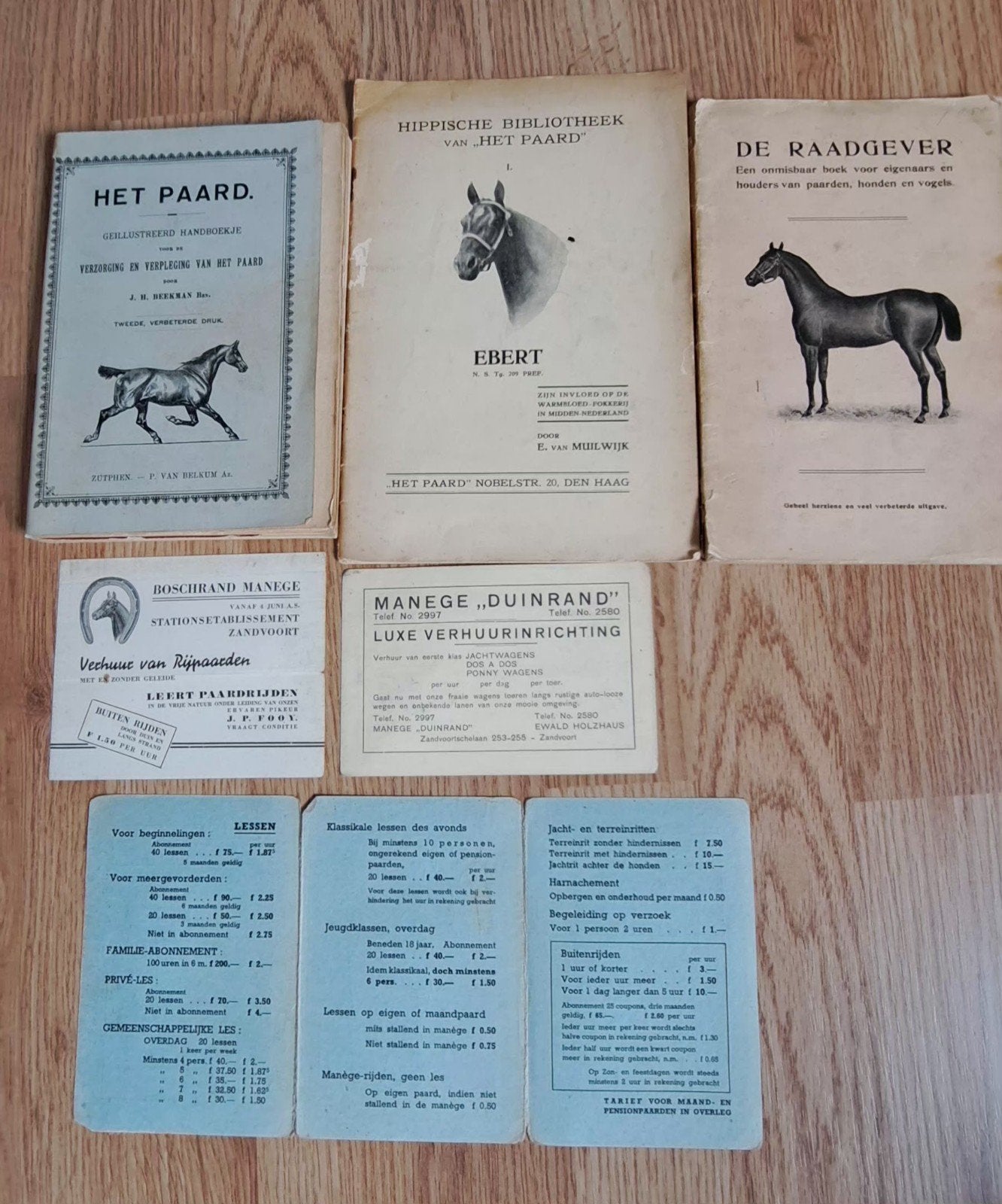 Oude Paardenboeken en Manege Tarieven (3 boeken), Ophalen of Verzenden, Gelezen, Algemeen, J.H. Berkman, E. van Muilwijk