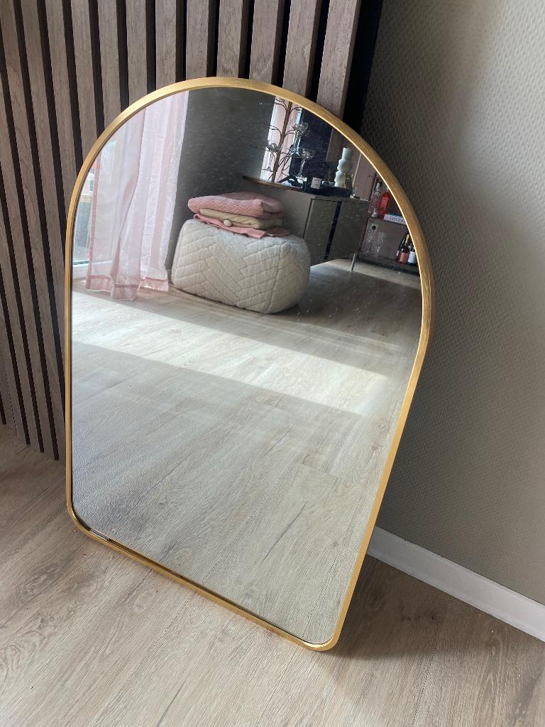 Xenos boogspiegel goud, Huis en Inrichting, Woonaccessoires | Spiegels, Ophalen, Minder dan 50 cm, Zo goed als nieuw, Minder dan 100 cm