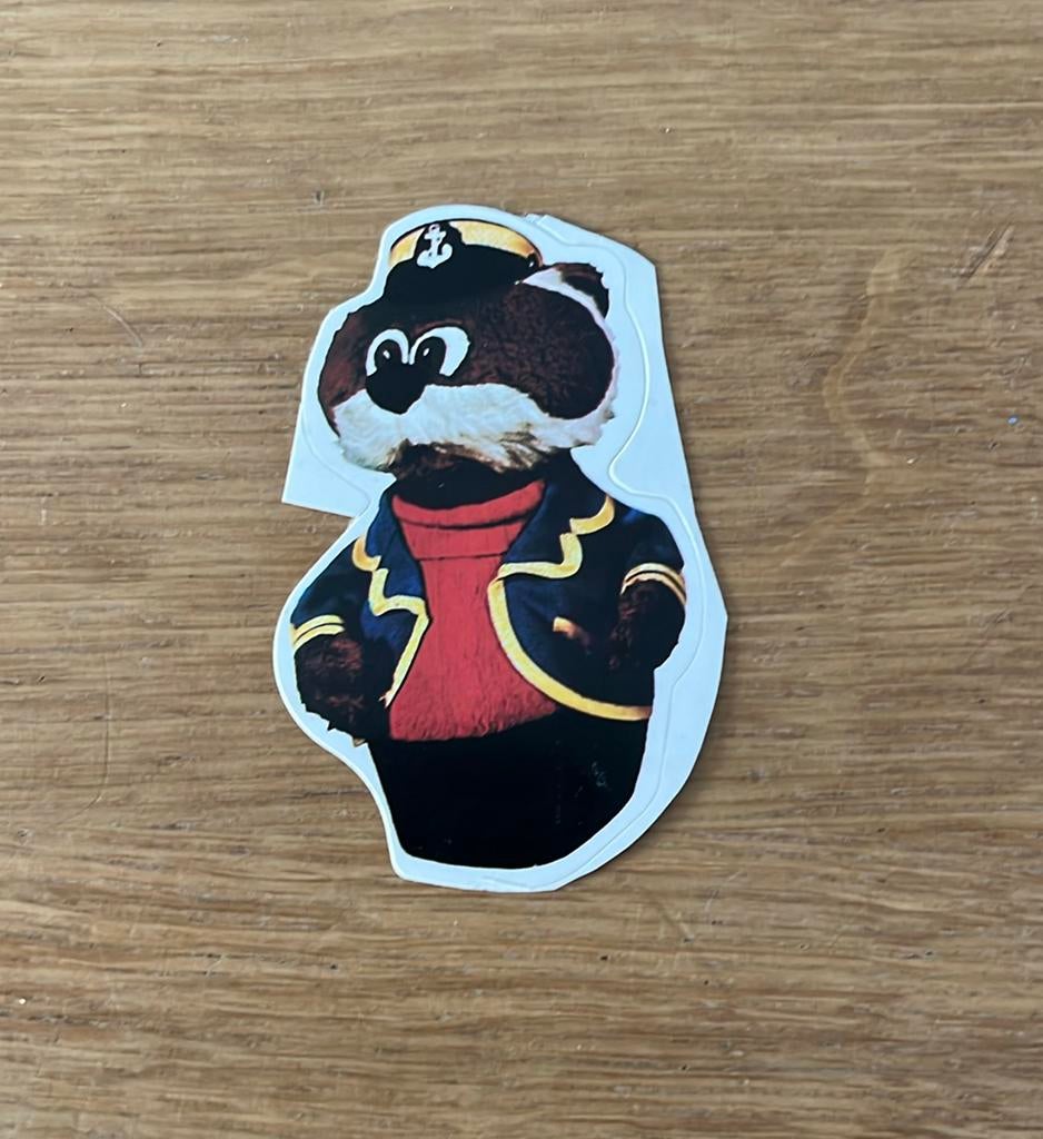 Sticker kapitein Brom De bereboot, Verzamelen, Ophalen of Verzenden, Zo goed als nieuw, Strip of Tekenfilm