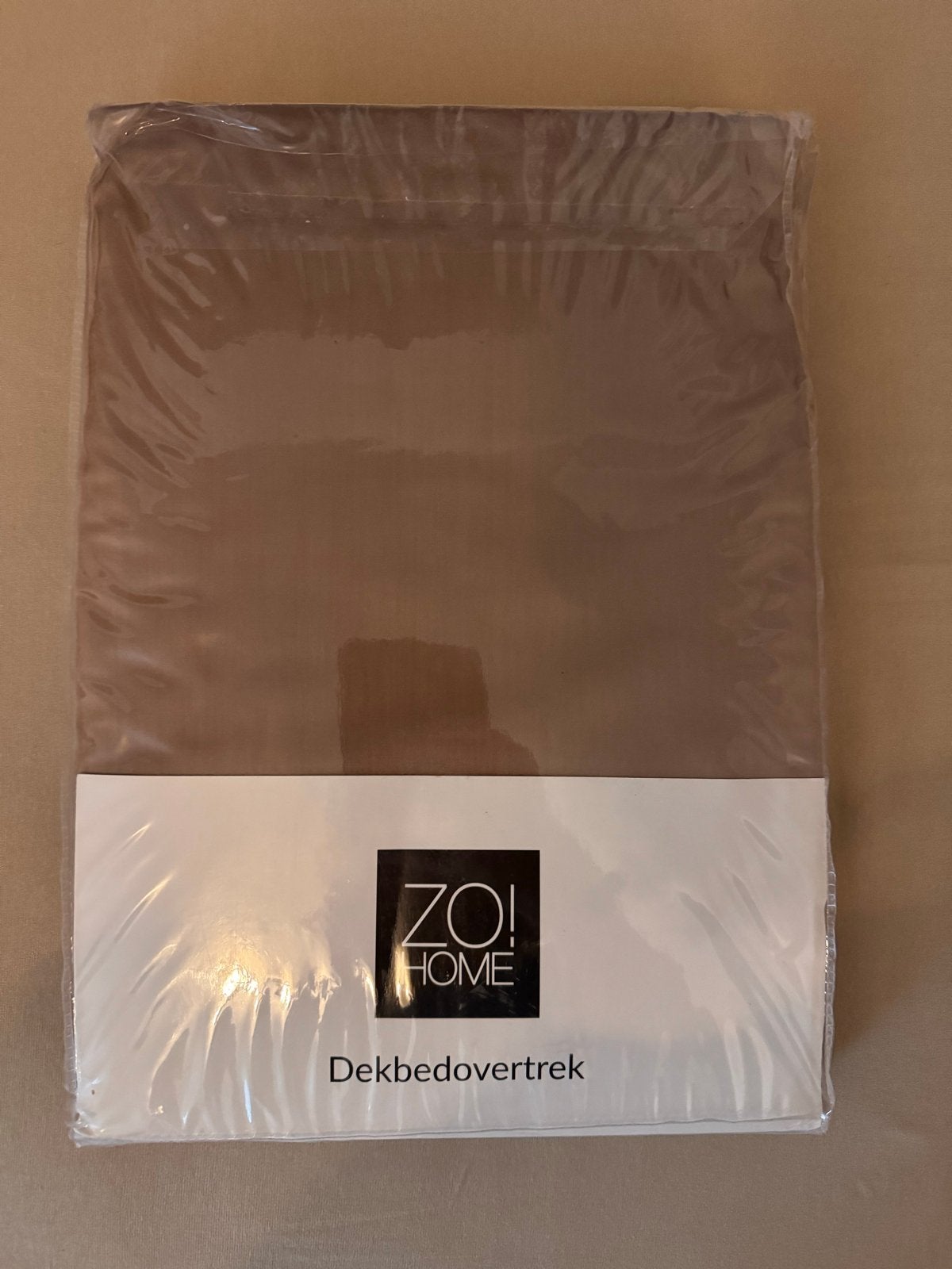 Zo! Home Dekbedovertrek 140x200/220 + 1 kussensloop katoen-s, Ophalen of Verzenden, Nieuw, Bruin, Dekbedovertrek