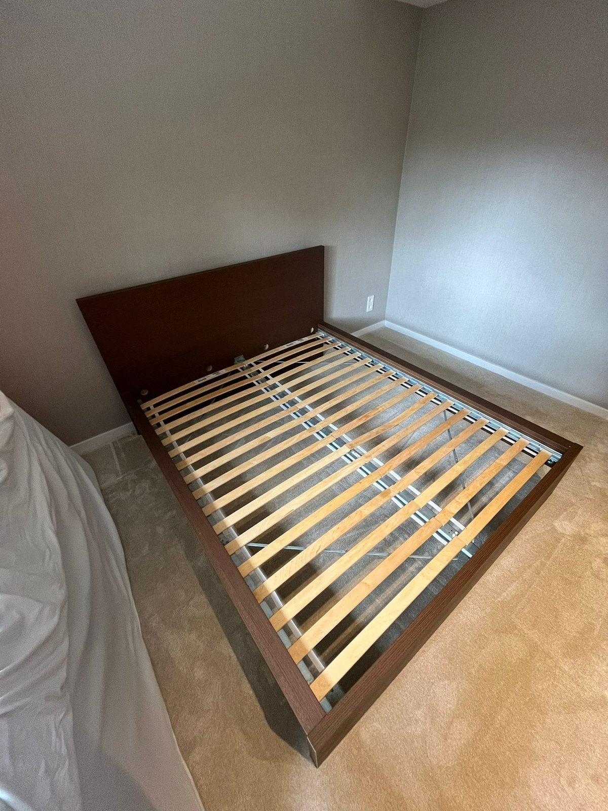 MALM ikea bed met lades, Ophalen, Gebruikt, Bruin, Tweepersoons