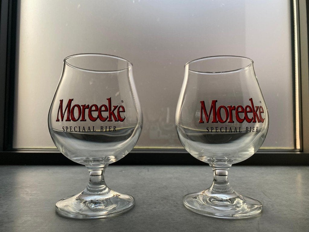 set van 2 Moreeke bokalen, Verzamelen, Ophalen of Verzenden, Nieuw, Glas of Glazen, Heineken
