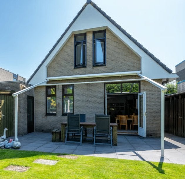 zonnenscherm, Elektrisch, Ophalen of Verzenden, Zo goed als nieuw, 250 cm tot 450 cm