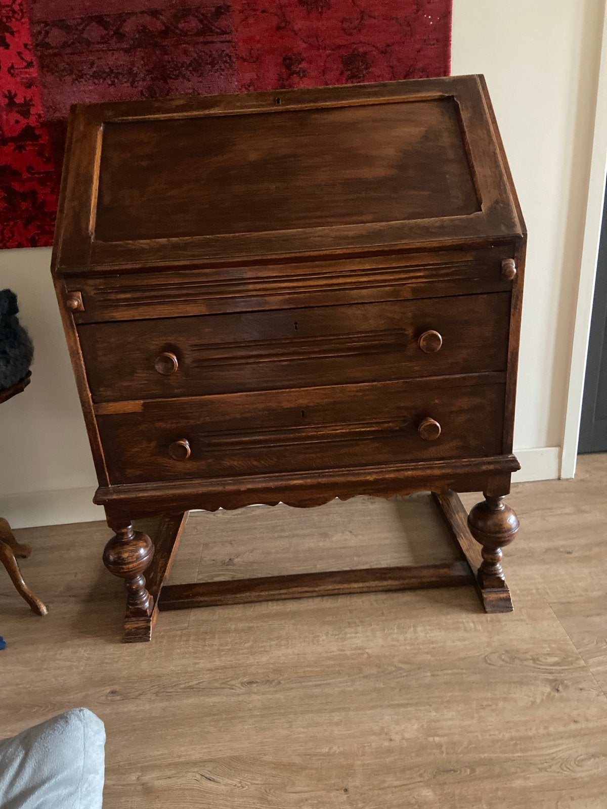 Antiek Secretaire Bureau met Lades, Antiek en Kunst, Ophalen of Verzenden