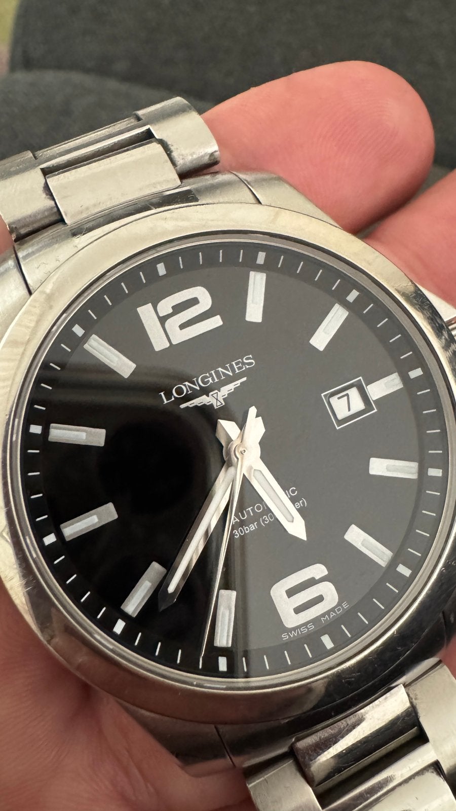 Longines conquest 41 mm automatic, Ophalen, Zo goed als nieuw, Staal, Overige merken