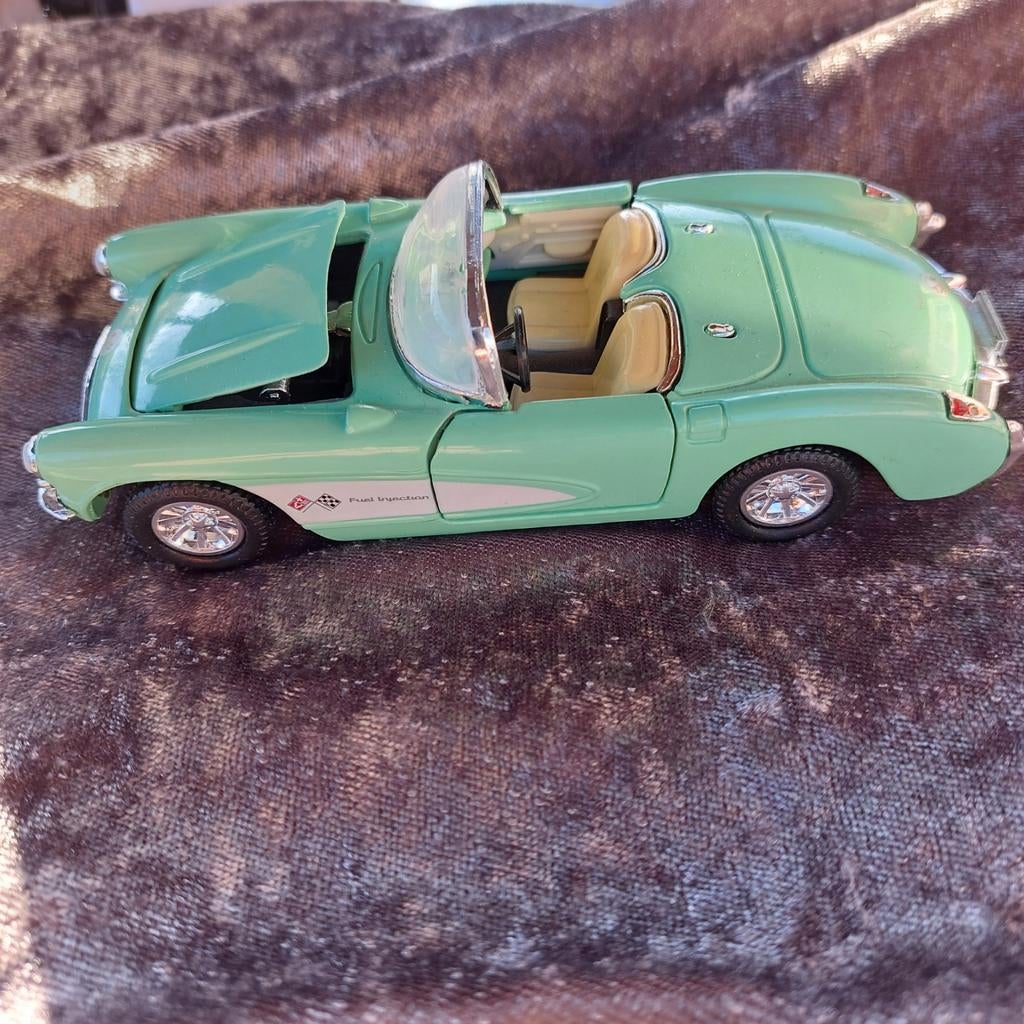 Corvette modelauto - Groen, Hobby en Vrije tijd, Modelauto's | 1:32, Gebruikt, Ophalen of Verzenden