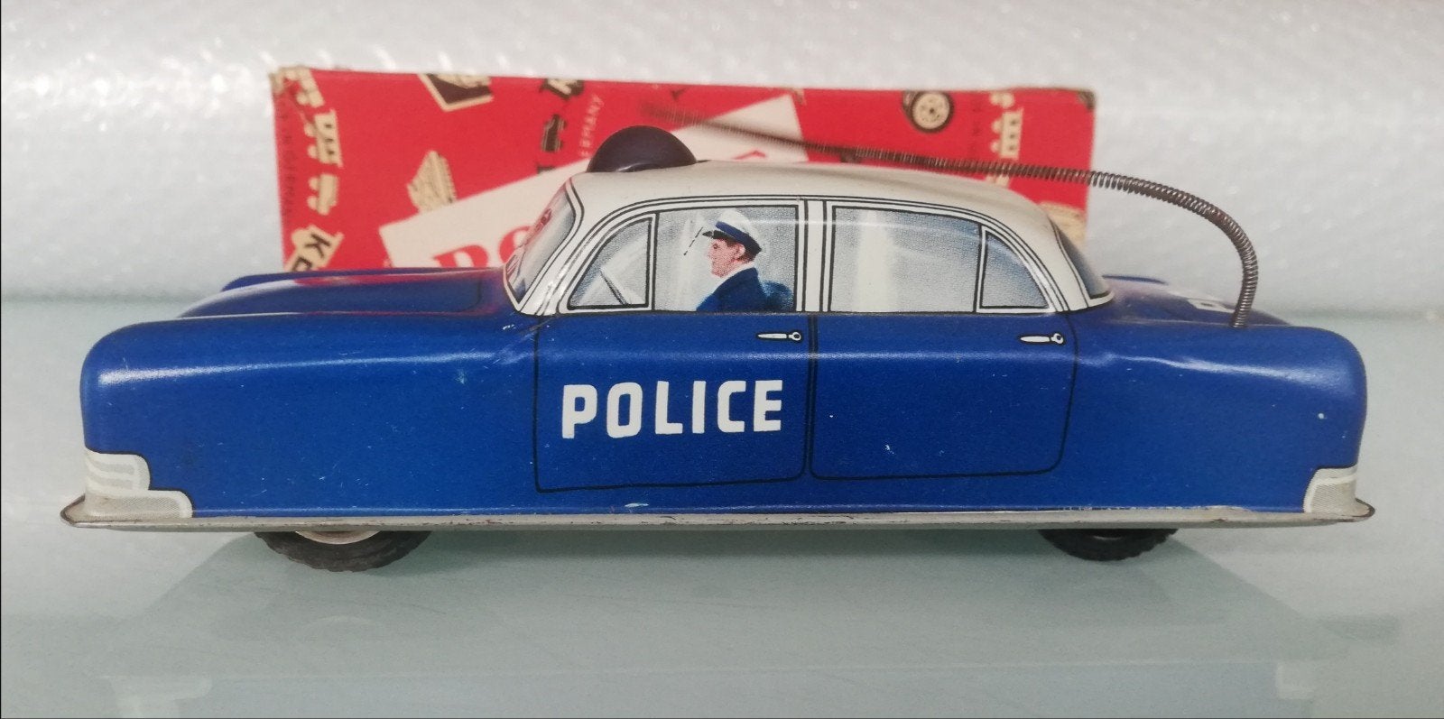 Oude blikken politie auto Konrad Dressler Nuremberg., Ophalen of Verzenden