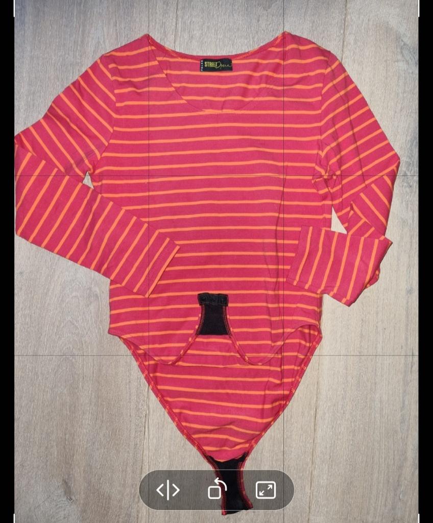 oranje/roze body van het merk FALKE in mt M, Maat 38/40 (M), Oranje, Zo goed als nieuw, Lange mouw