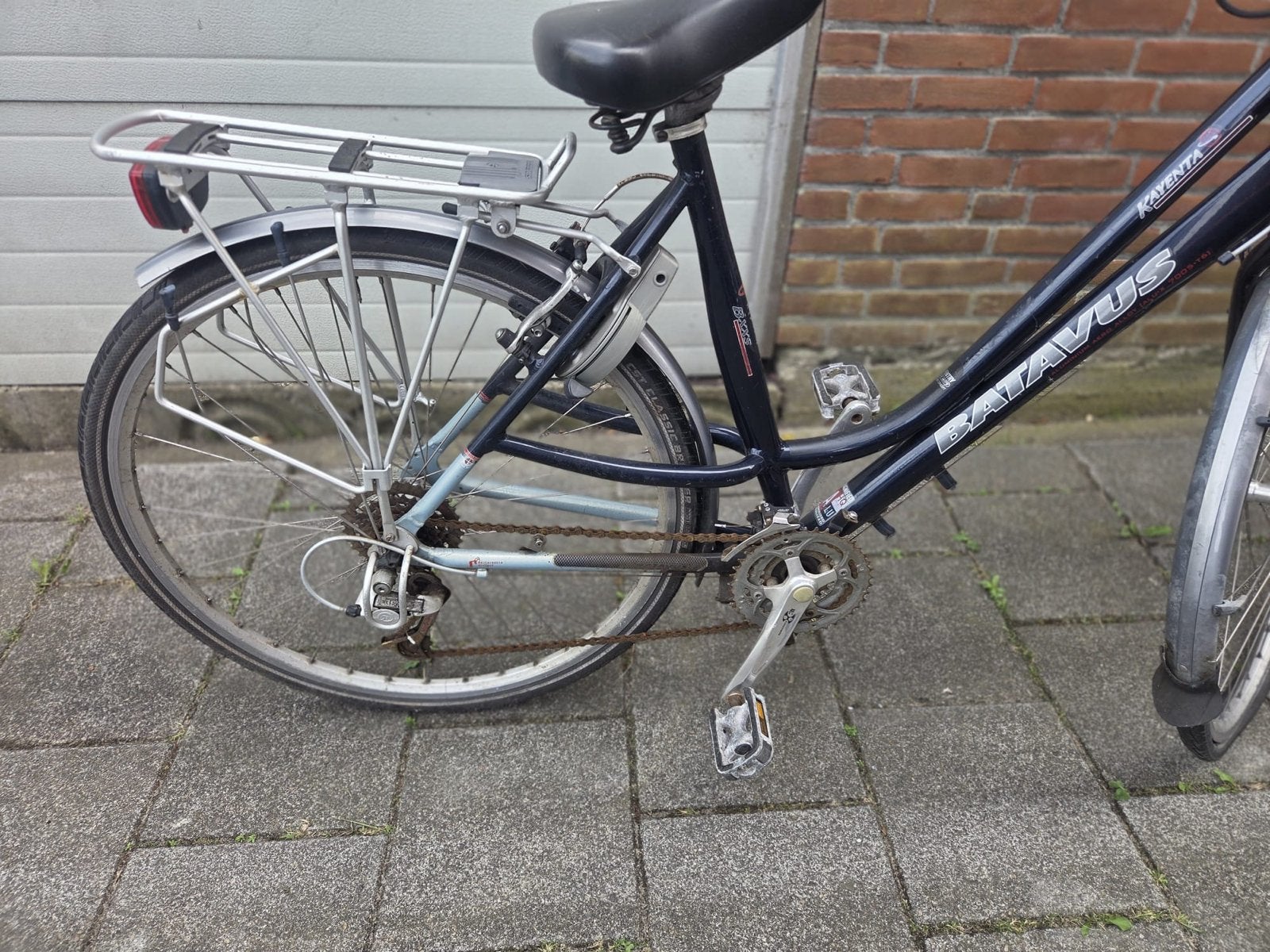 Batavus damesfiets met versnellingen en lage instap, Velgrem, Batavus, Ophalen of Verzenden, 50 tot 53 cm