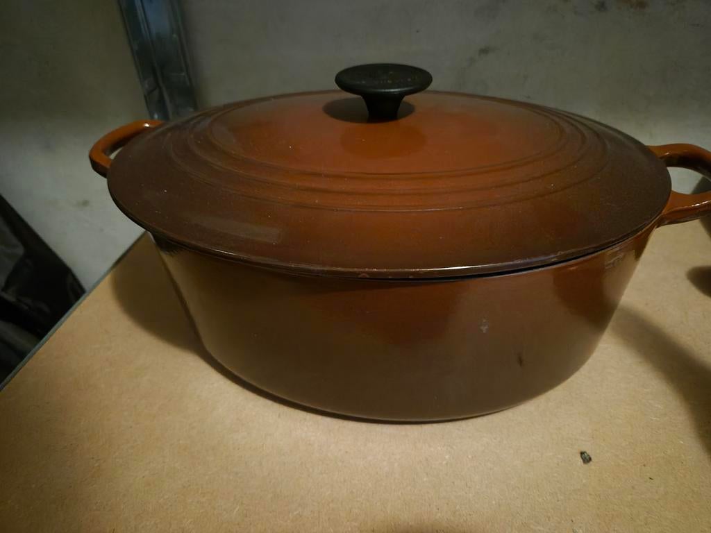 Le Creuset Gietijzeren Braadpan - Bruin, Ophalen, Gebruikt, Gietijzer, Koekenpan of Braadpan