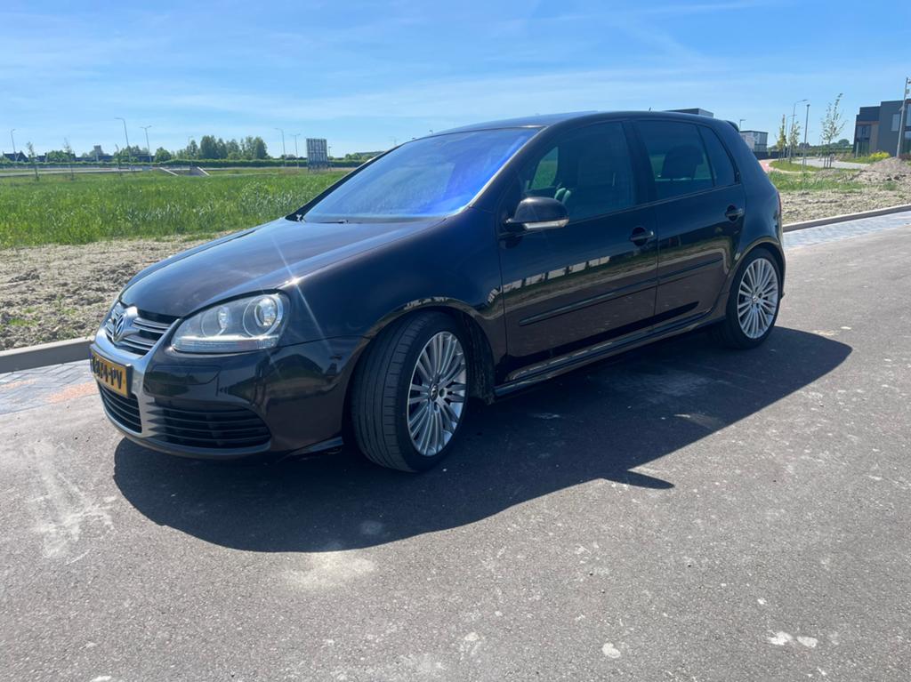Volkswagen Golf 3.2 V6 184KW R32 4M AUT 2008 Zwart, Auto's, Zwart, 3189 cc, Leder en Stof, Zwart