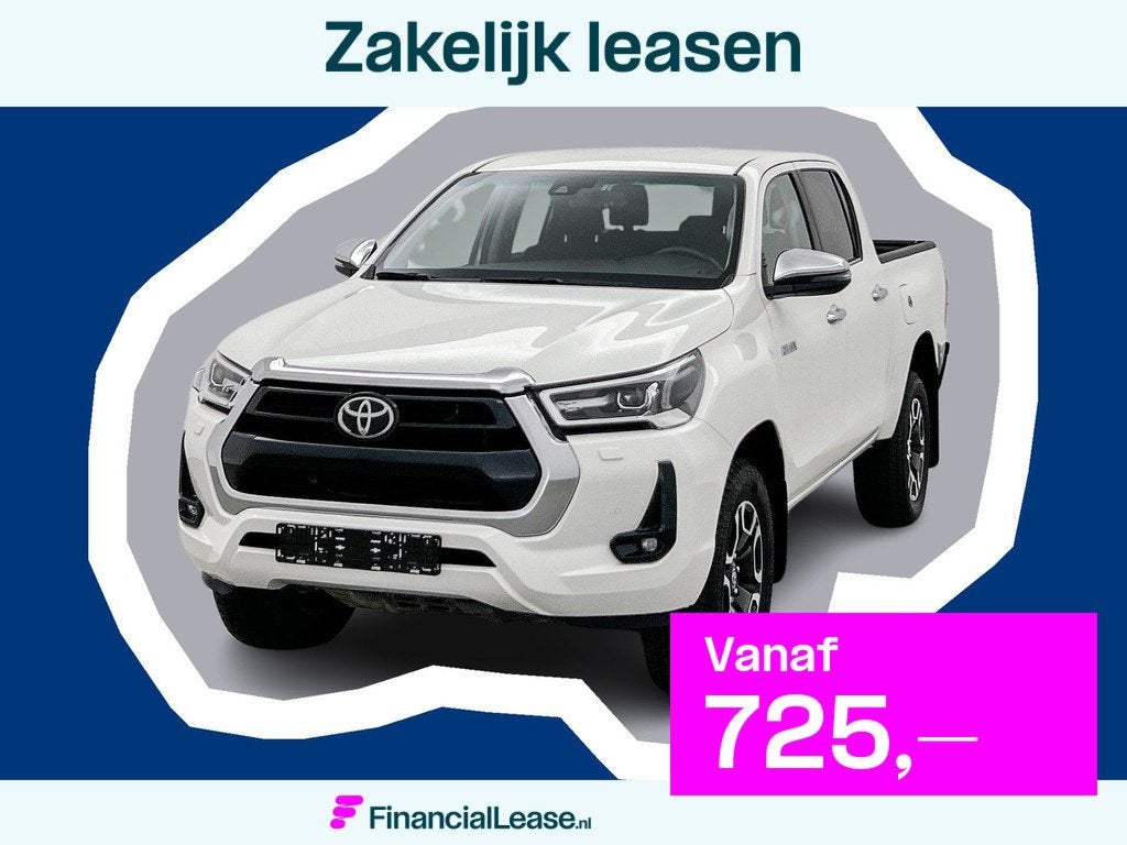 Toyota Hilux 2.8 D-4D Double Cab Professional 204pk Led Navi, Stof, Gebruikt, Zwart, 4 cilinders