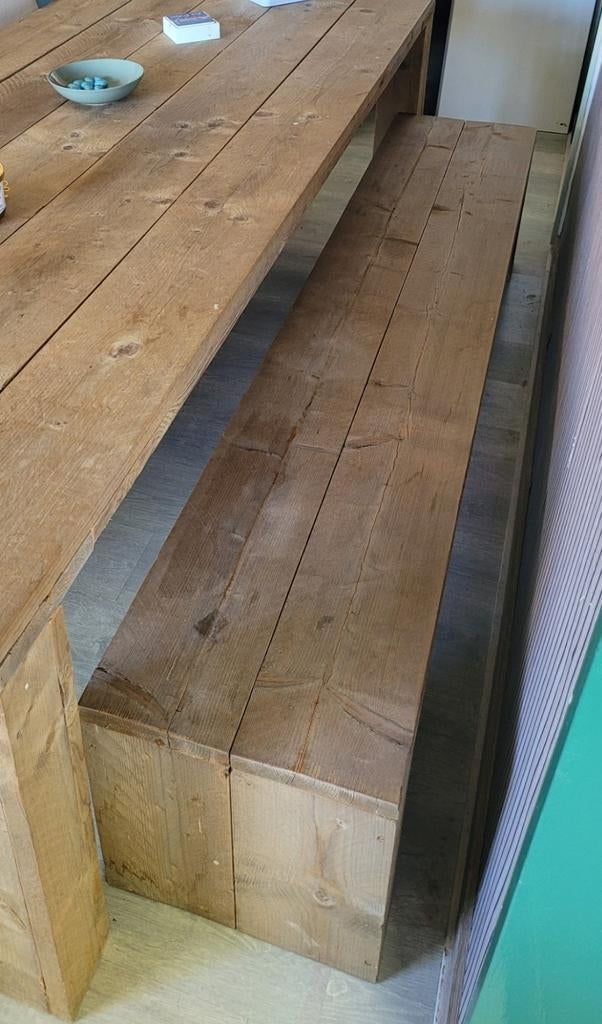 Steigerhouten grenen bank - 210x40x43cm, Ophalen